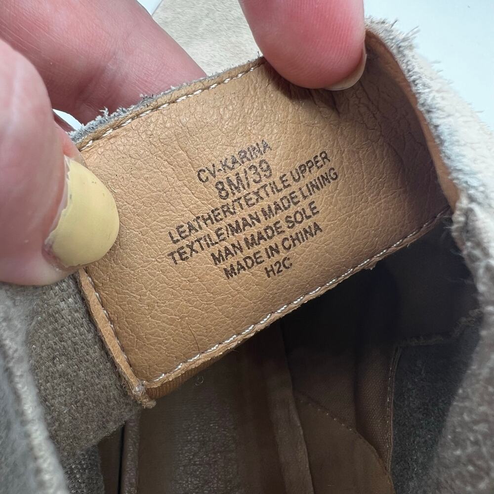 Crown Vintage Light Tan Suede Pull On Chelsea Boots Size 8 - Picture 8 of 8